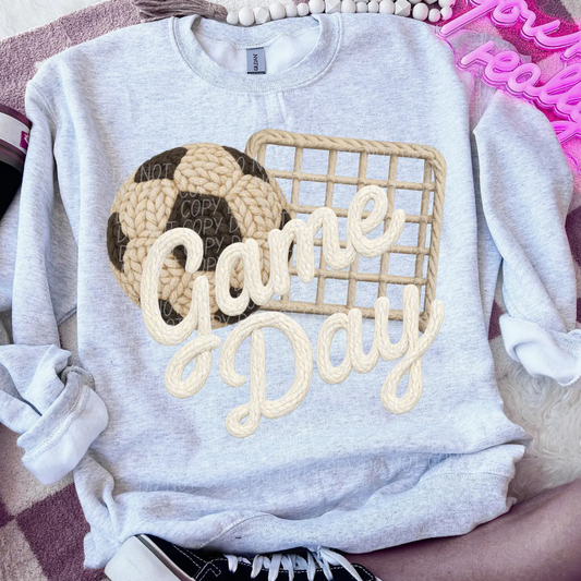 Faux Yarn Soccer Game Day 00089