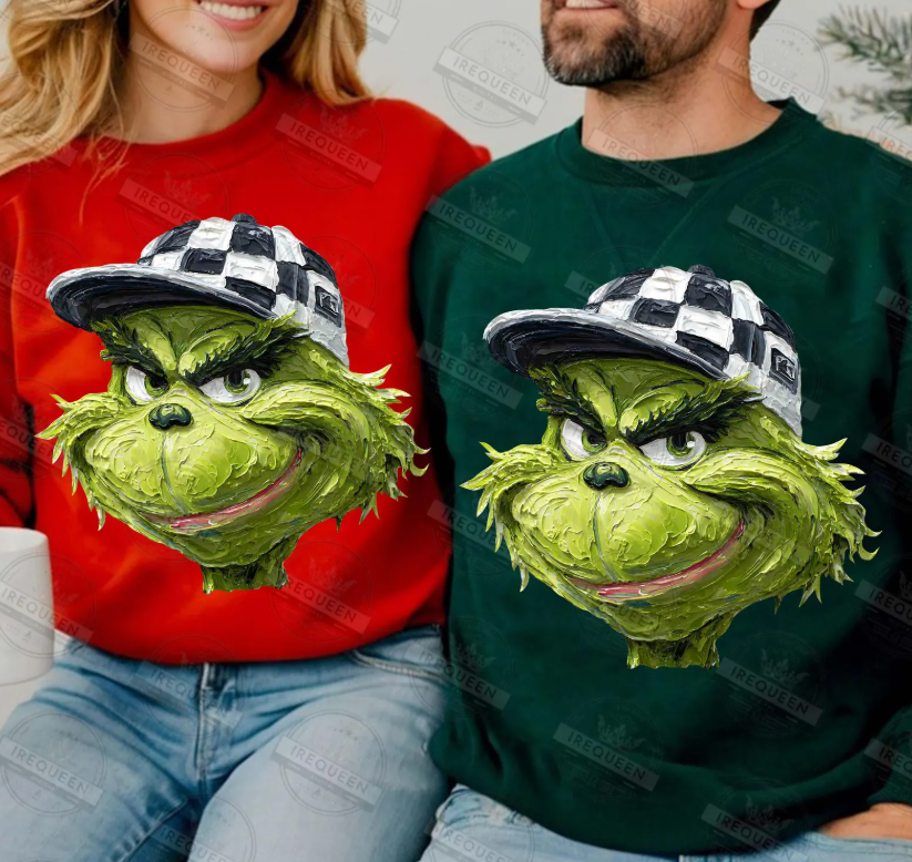 Painted Green Guy with Checkered Cap 00085