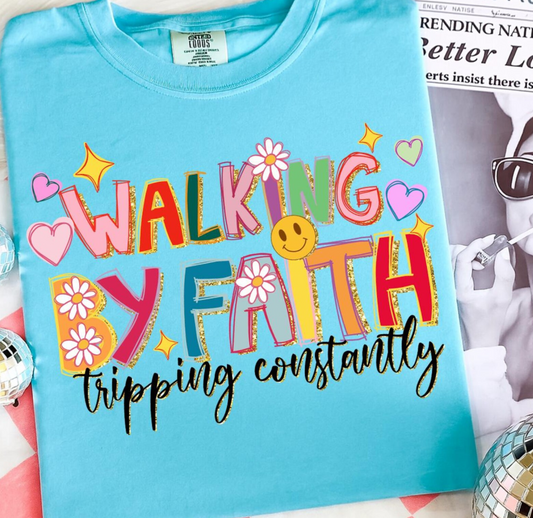 Walking by Faith Tripping Constantly Doodle 06662