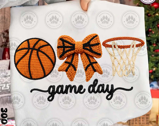 Faux Yarn Basketball Game Day Coquette 06832