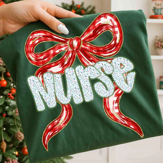 Floral Nurse Coquette Christmas 07033