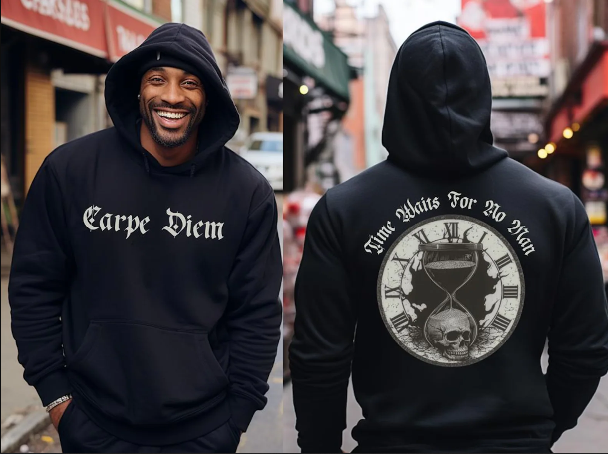 Carpe Diem Time Waits for No Man White 07334