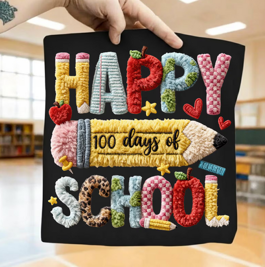 Faux Yarn Happy 100 Days of School 07462