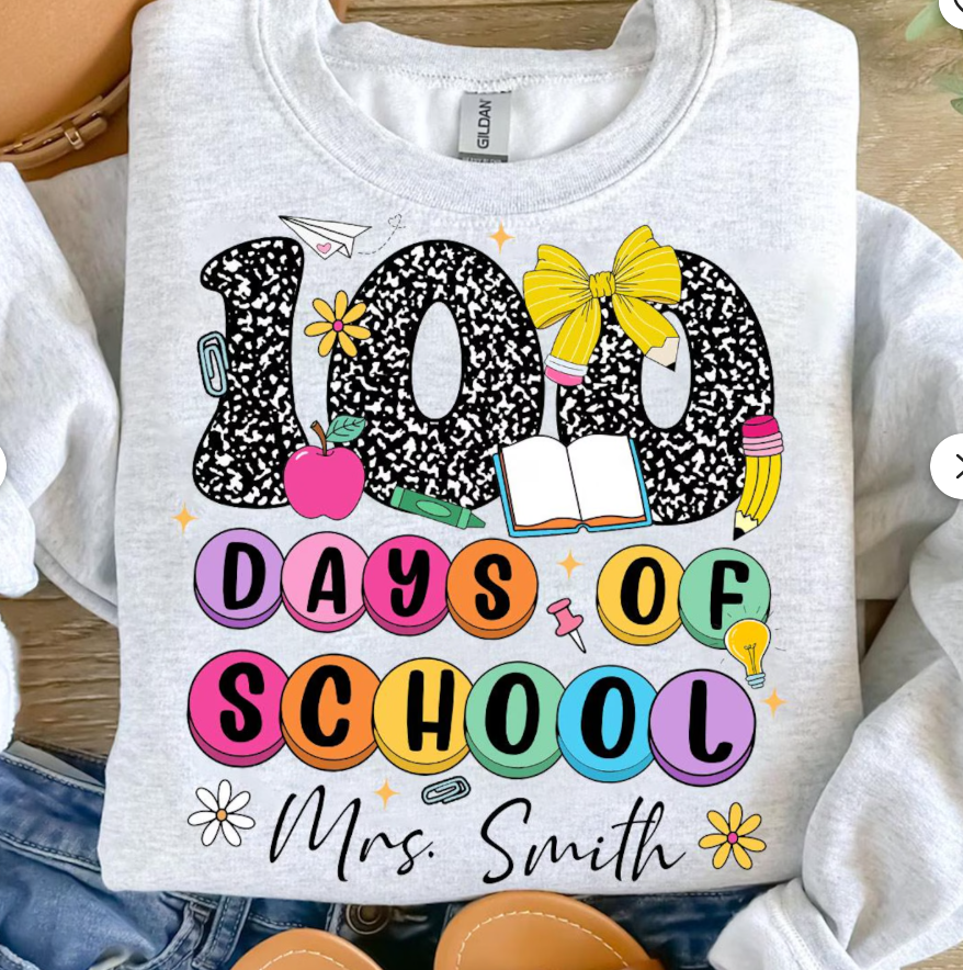 100 Days of School (Custom Optional) 07465