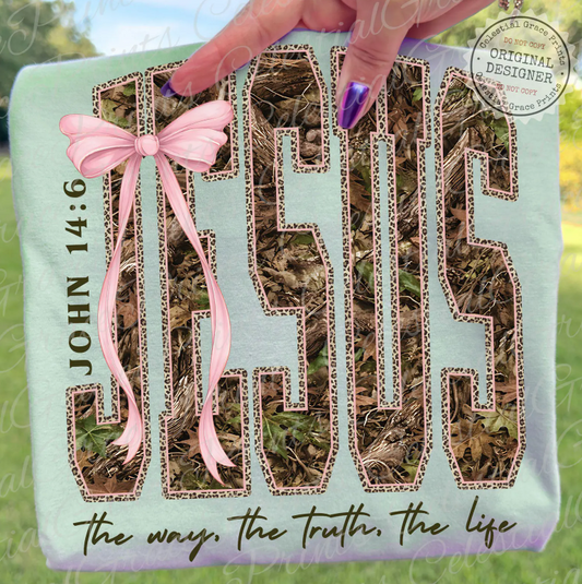 Camo Leopard Jesus Coquette The Way The Truth The Life 07500