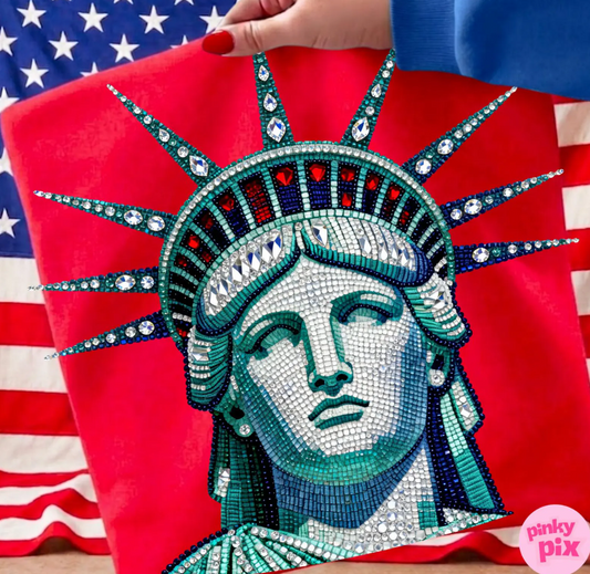 Faux Bling State of Liberty 08157