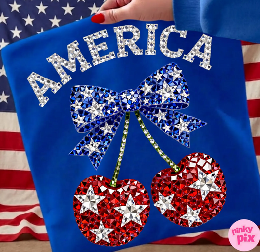 Faux Bling America Cherries 08155