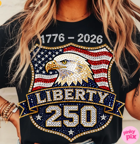 Faux Bling Liberty USA Eagle 08153