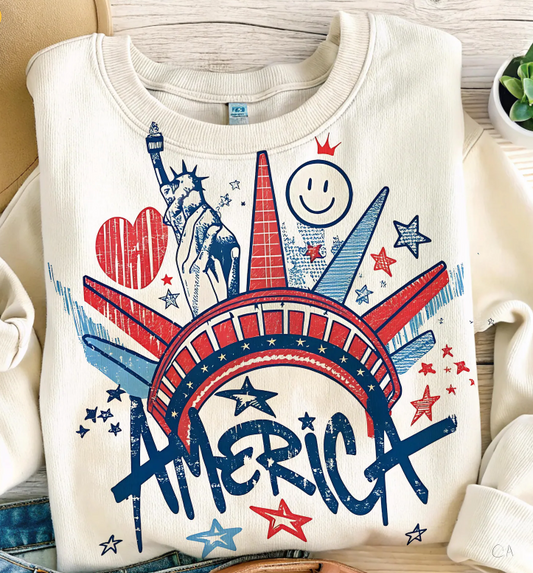 Patriotic Statue of Liberty America 08244