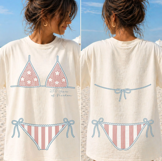 Patriotic Bikini 250 Years (FRONT AND BACK INCLUDED) 08270