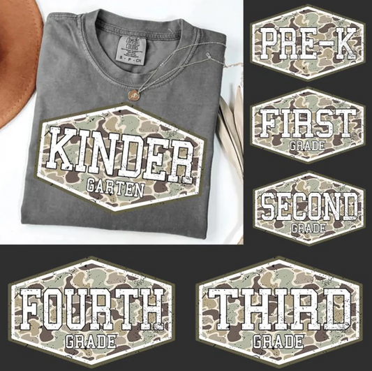 Camo Grade Levels (Choose Yours) 08830