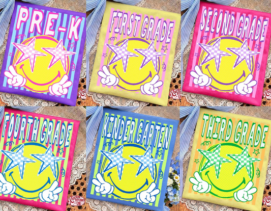 Stripes Smiley Star Eyes Grade Levels (Choose Yours) 08827