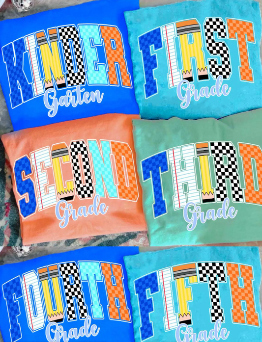 Retro Boy School Grade Levels (Choose Yours) 08826