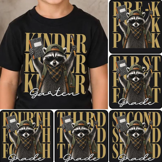 Back to School Raccoon Grade Levels (Choose Yours) 08822