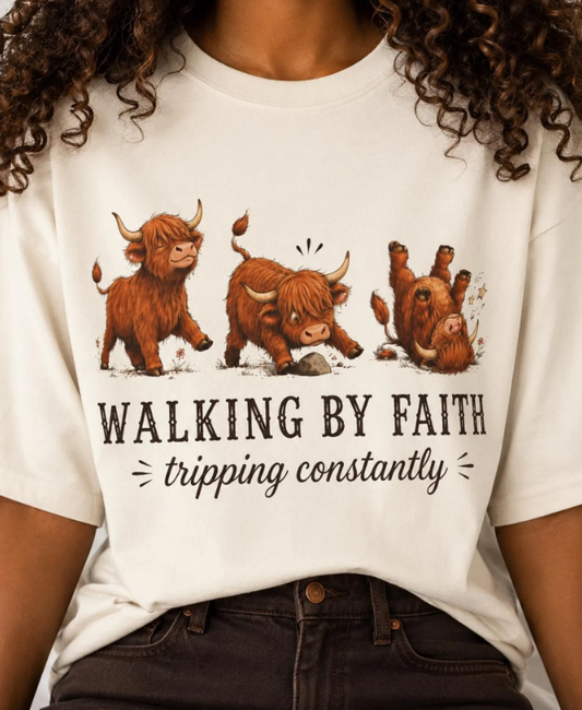 Walking by Faith Tripping Constantly Cow 08941