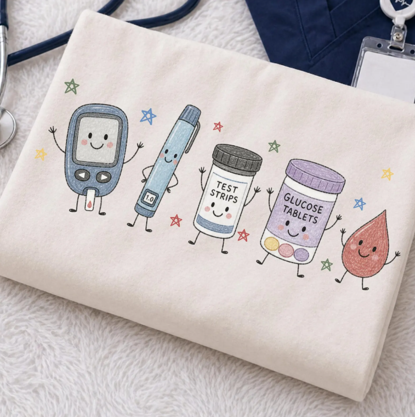 Diabetes Doodle Characters 09516