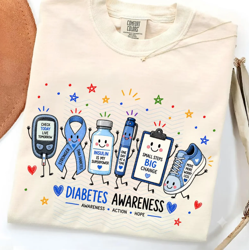 Diabetes Awareness Doodle Characters 09509