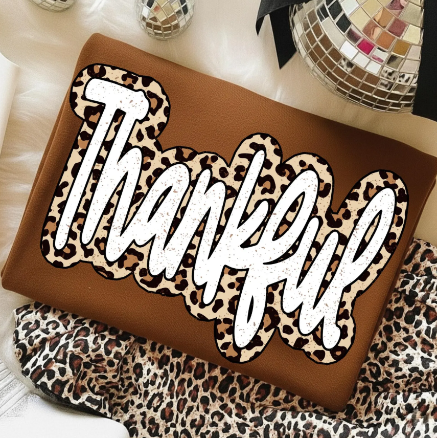 Thankful Leopard Outline 09560