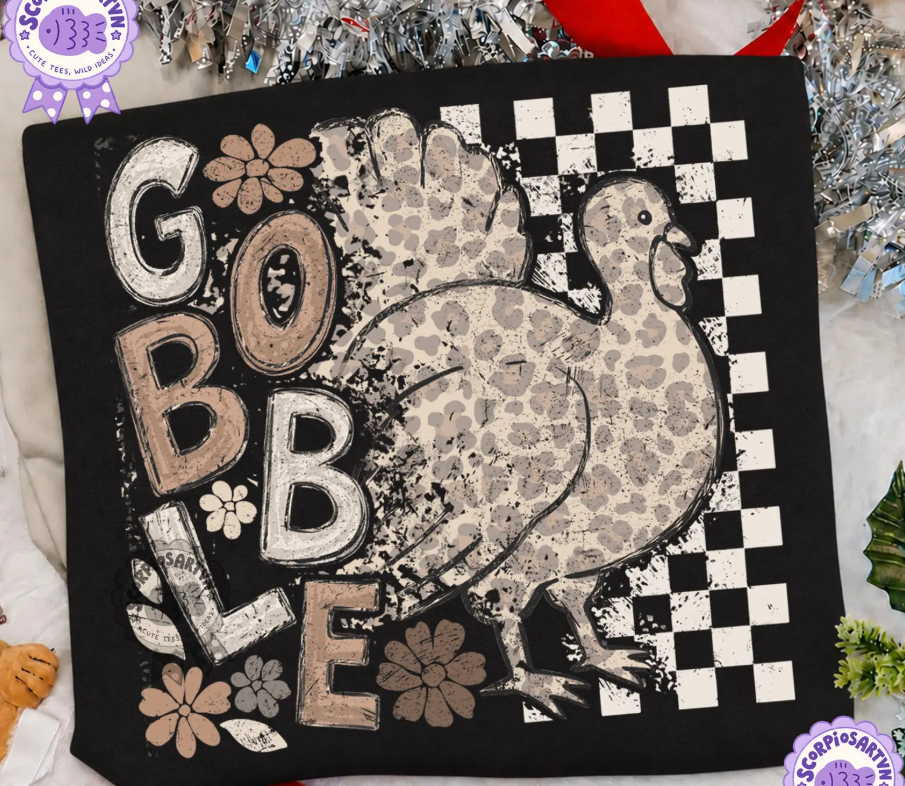 Leopard Turkey Gobble Checkered 09553