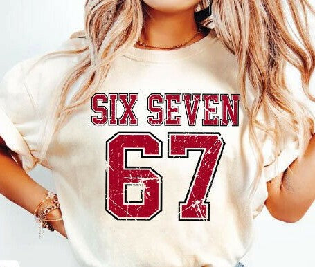 Red Varsity Six Seven 07017