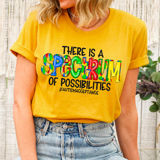There Is a Spectrum of Possibilities #AutismAcceptance Black 02736