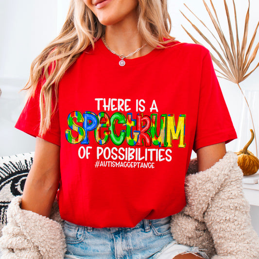 There Is a Spectrum of Possibilities #AutismAcceptance White 02737