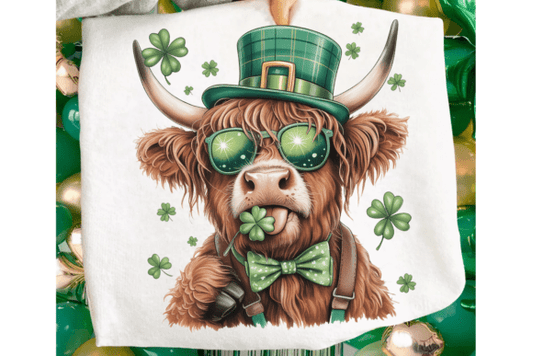 St. Patrick's Day Highland Cow 08079