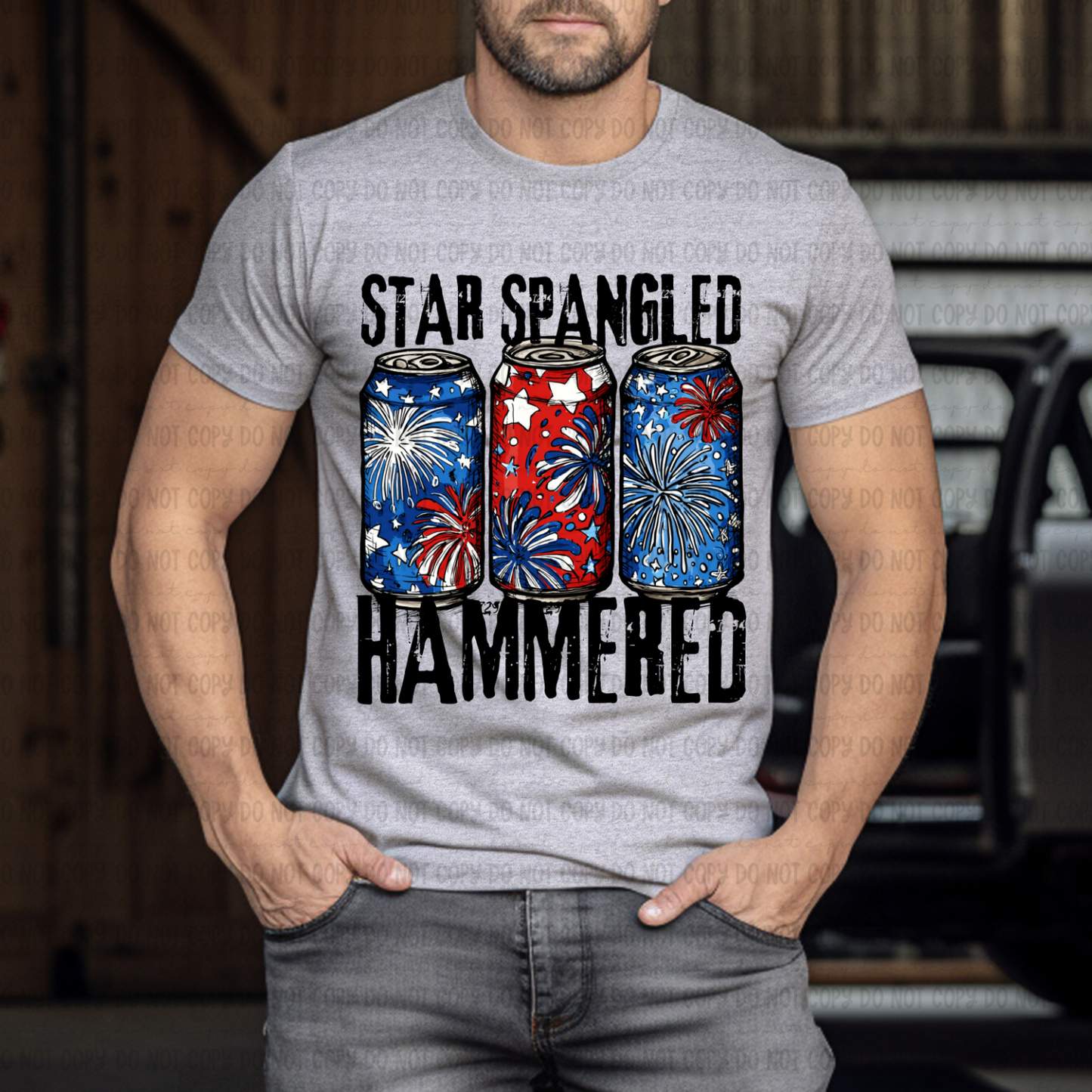 Star Spangled Hammered Mens 08428