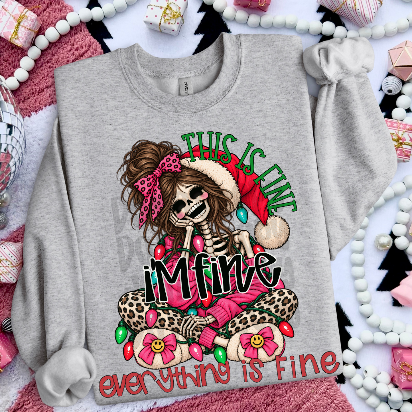 This Is Fine I'm Fine Everything Is Fine Brown Hair 09678