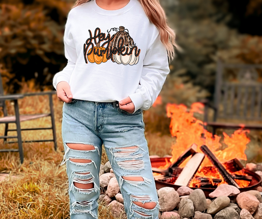 Hey Pumpkin DTF Transfer 05978