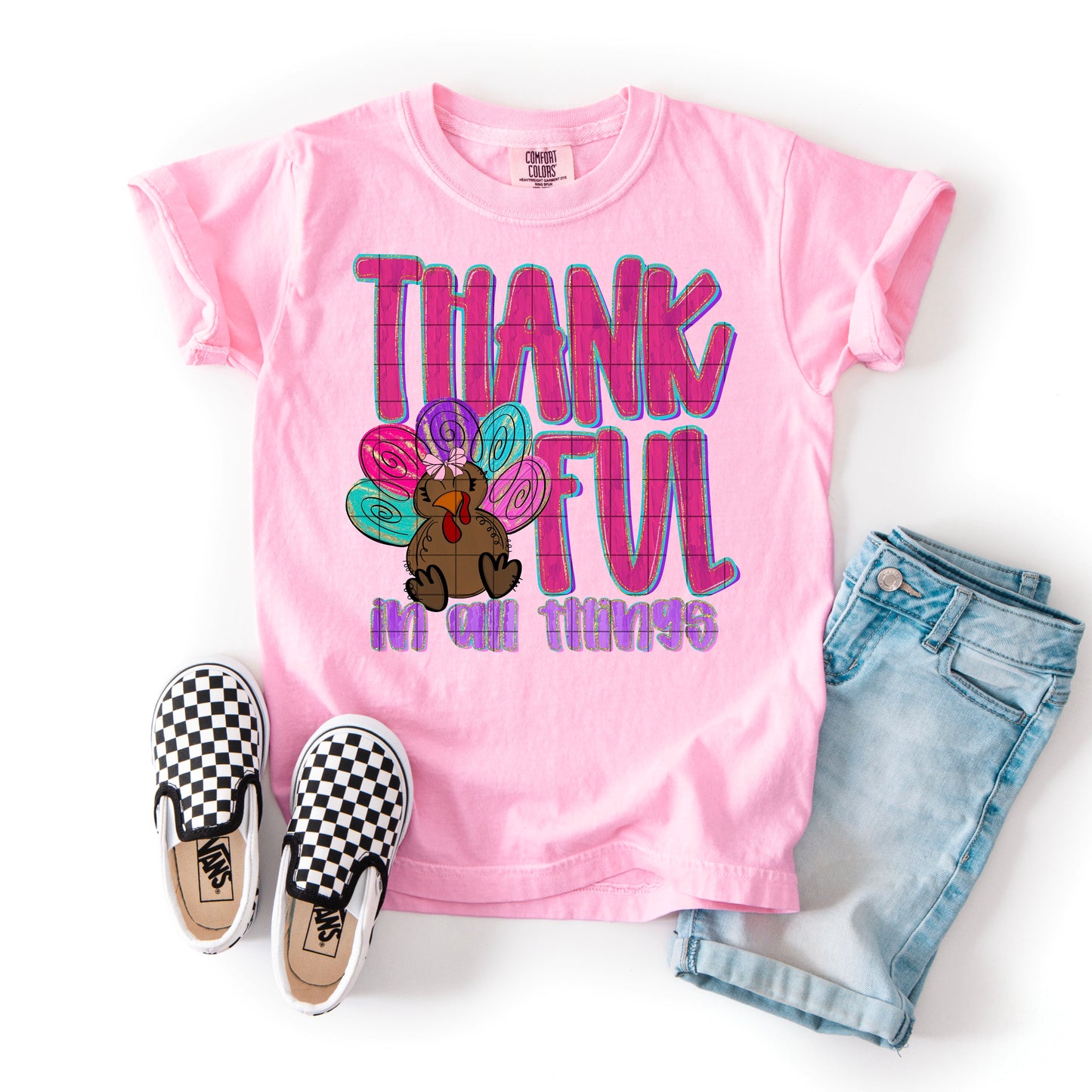 Thankful Girly Turkey In All Things 00025