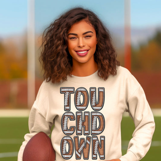 Touchdown Football Faux Embroidery 04909