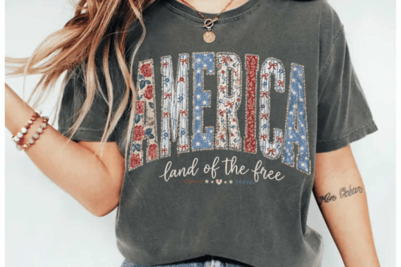 Floral America Land of the Free 08394
