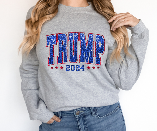 Faux Sequin Trump 2024 DTF Transfer 05278