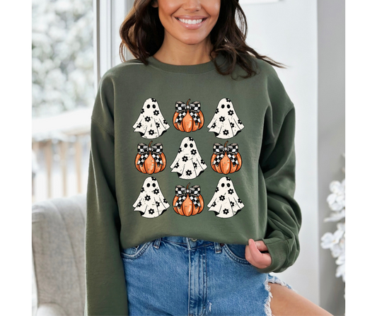 Retro Halloween Ghost Pumpkin Coquette Collage 04629