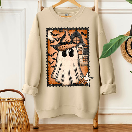 Vintage Ghost Stamp 01221