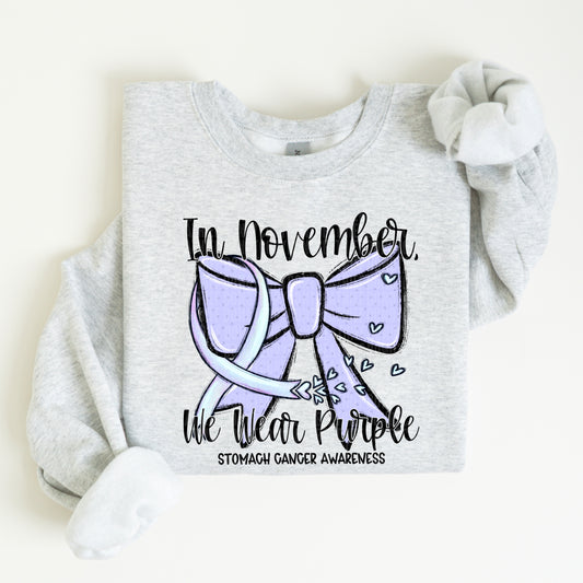 In November We Wear Periwinkle Coquette Stomach Cancer 04788