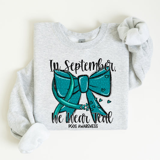 In September We Wear Teal Coquette PCOS 04789