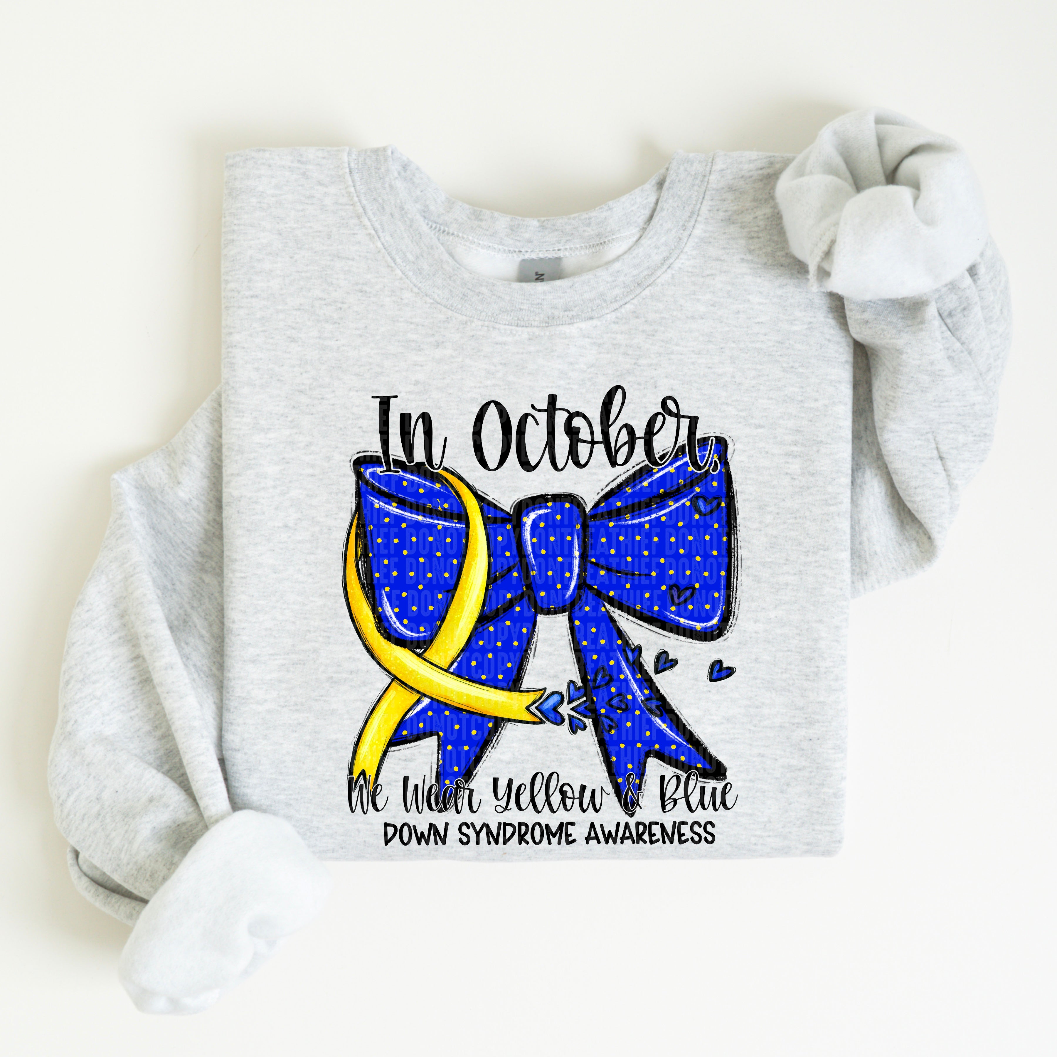 In October We Wear Yellow and Blue Coquette Down Syndrome 04792 ...
