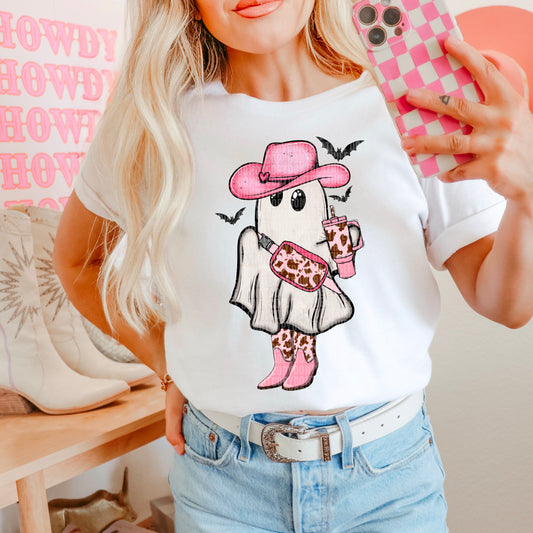 Pink Cow Print Boujee Ghost 04934