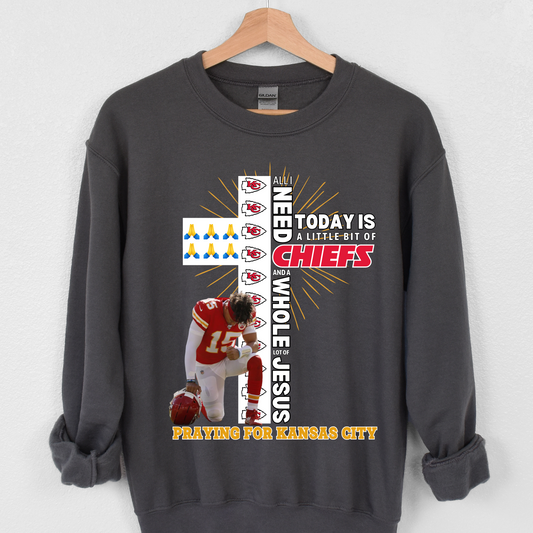 All I Need Chiefs and Jesus Mahomes DTF Transfer 05398