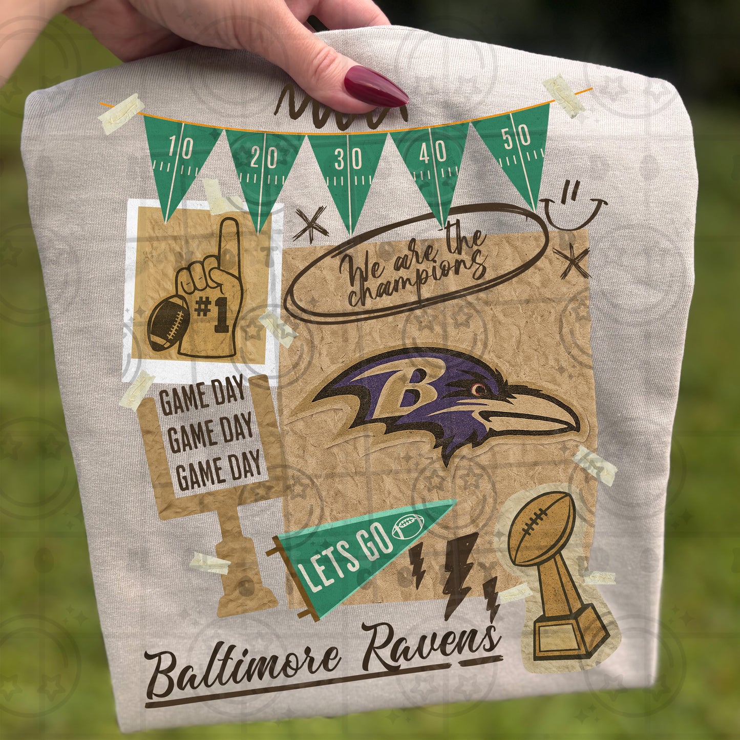 Pro Football Team Vintage Collage (Choose Yours) 00681