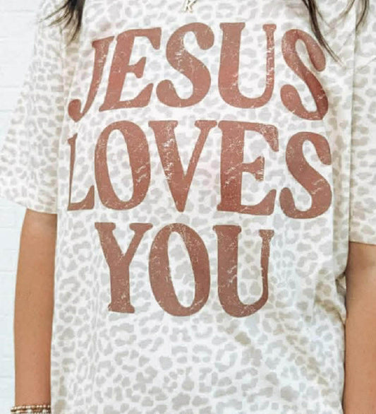 Jesus Loves You Brown 08297