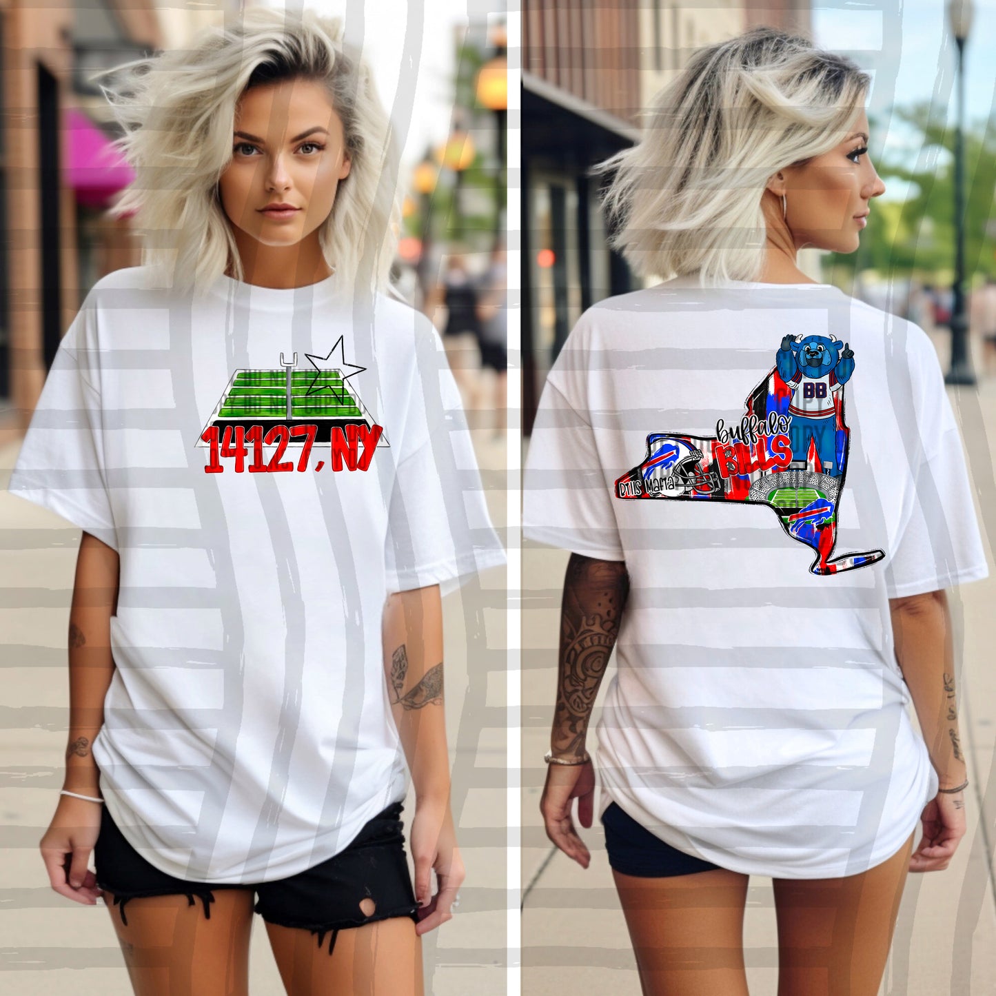 Pro Football Team Brushstroke States (BACK ONLY) (Choose Yours) 01154