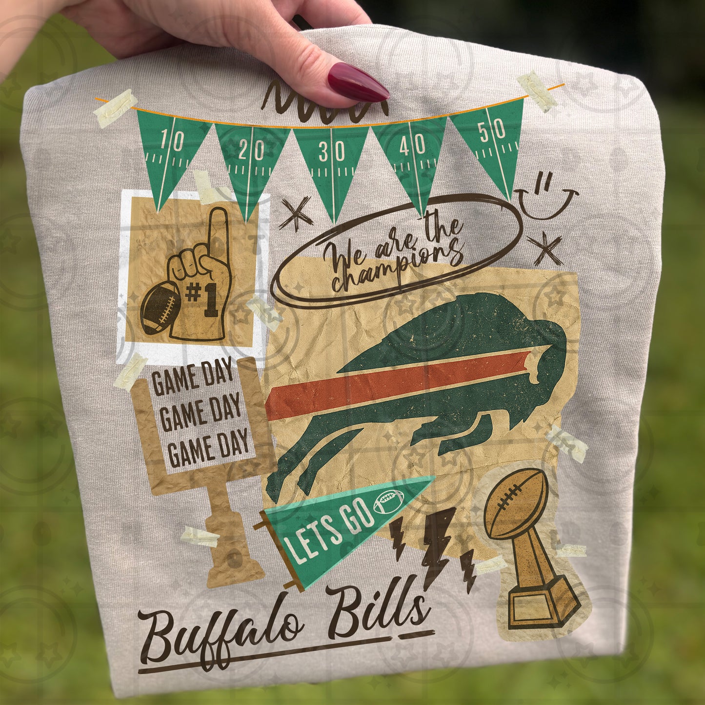 Pro Football Team Vintage Collage (Choose Yours) 00681