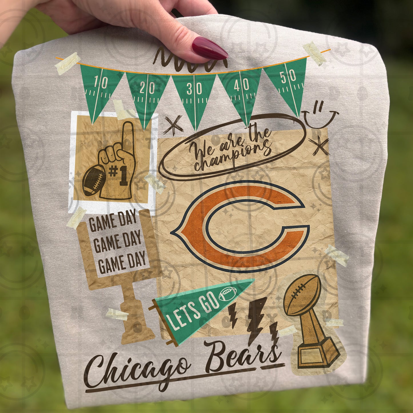 Pro Football Team Vintage Collage (Choose Yours) 00681