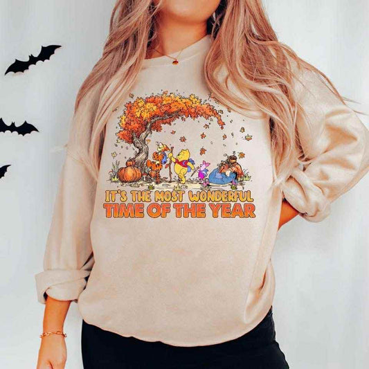 Fall Most Wonderful Time of Year Pooh 00702
