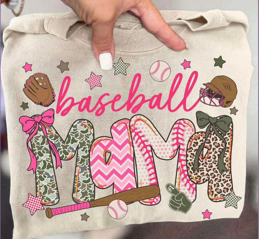 Pink Leopard Baseball Mama 07735