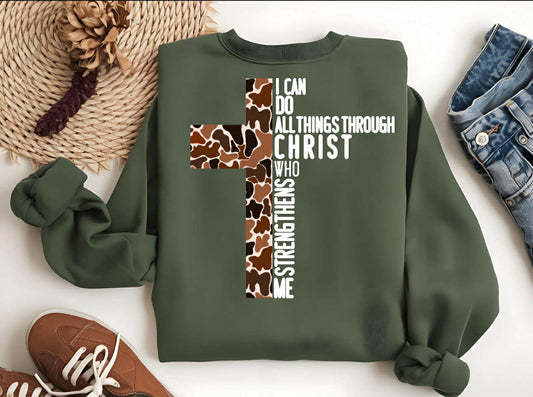 Camo Cross I Can Do All Things Through Christ 00363