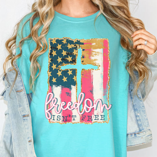 Freedom Isn't Free Cross Flag 01925